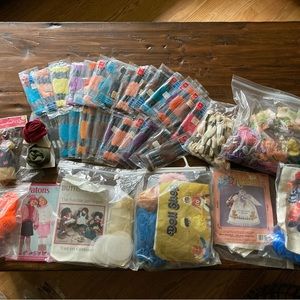 Vintage Enbroidery Floss Skeins and Doll making